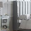 Wilmslow Grey and Silver Velvet Winged Ottoman Bed