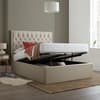 Wilson Oatmeal Fabric Ottoman Storage Bed