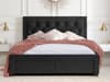 Woodbury Black Velvet Fabric 4 Drawer Storage Bed