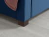 Woodbury Blue Velvet Fabric 4 Drawer Storage Bed Frame - 6ft Super King Size