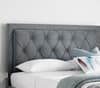 Woodbury Grey Velvet Fabric 4 Drawer Storage Bed