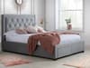 Woodbury Grey Velvet Fabric 4 Drawer Storage Bed Frame - 4ft6 Double