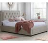 Woodbury Warm Stone Velvet Fabric 4 Drawer Storage Bed Frame - 5ft King Size