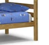 Wyoming Antique Solid Pine Wooden Bunk Bed Frame - 3ft Single