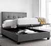 Yorkie Grey Fabric Ottoman Bed Frame - 4ft6 Double