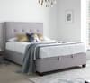 Yorkie Light Grey Fabric Ottoman Bed