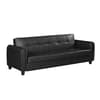 Zinc Black 3 Seater Leather Sofa Bed