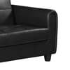 Zinc Black 3 Seater Leather Sofa Bed