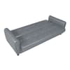 Zinc Dark Grey 3 Seater Leather Sofa Bed
