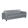 Zinc Dark Grey 3 Seater Leather Sofa Bed