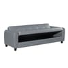 Zinc Dark Grey 3 Seater Leather Sofa Bed