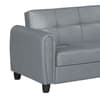 Zinc Dark Grey 3 Seater Leather Sofa Bed