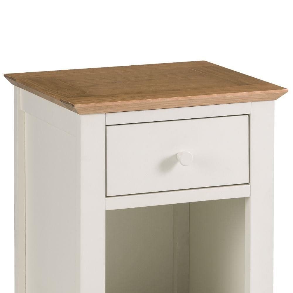 Ivory and oak bedside table hotsell