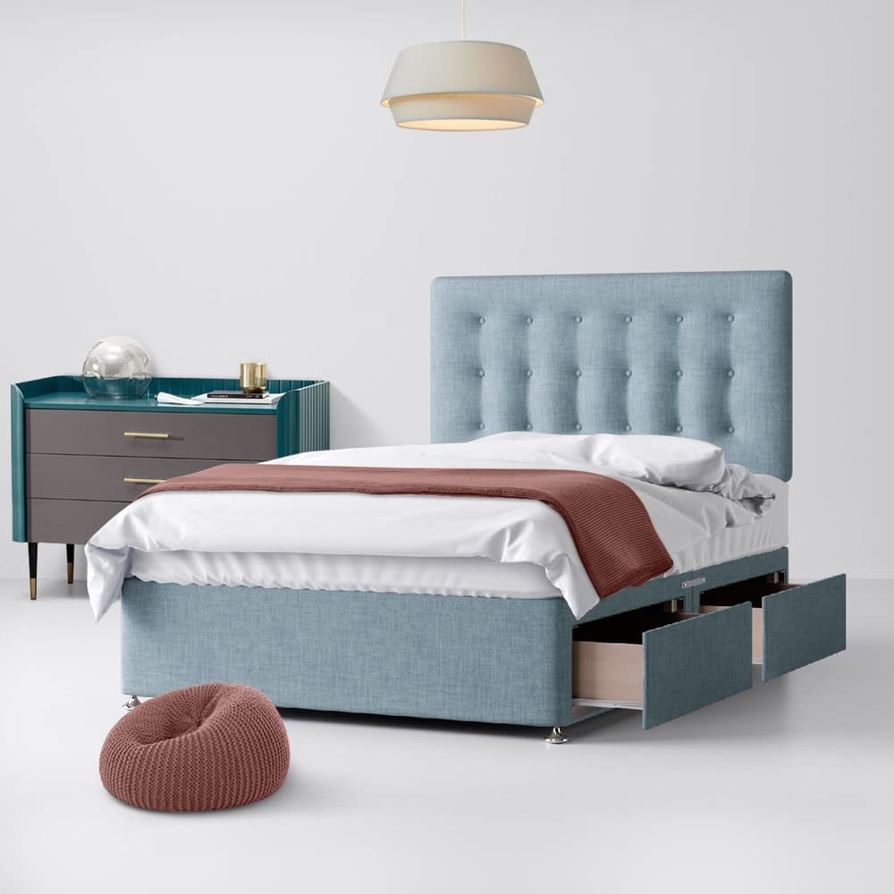 Duck egg blue ottoman bed deals