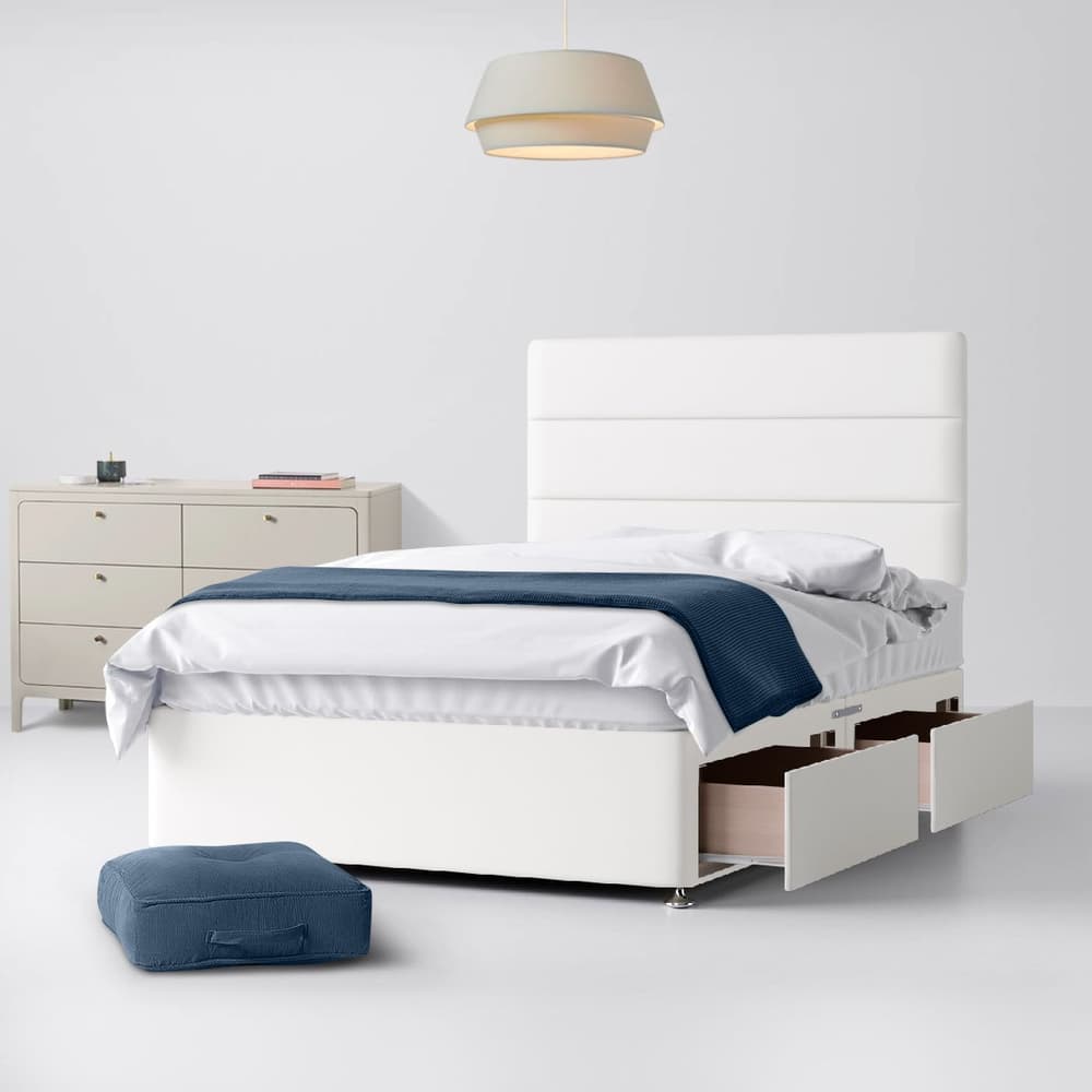 White queen size outlet headboard and frame