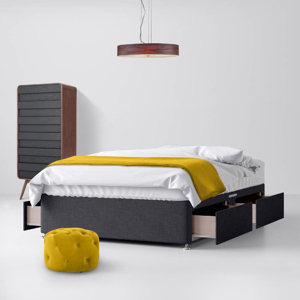 Charcoal queen shop bed
