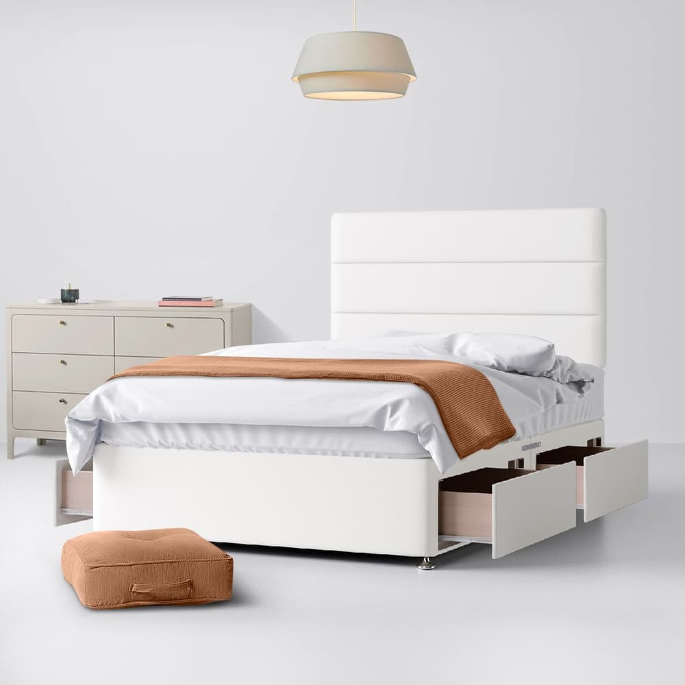 Queen headboard and shop frame white