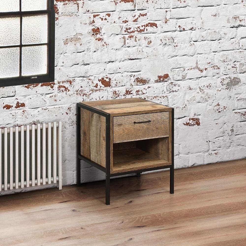 Rustic hot sale bedside cabinets