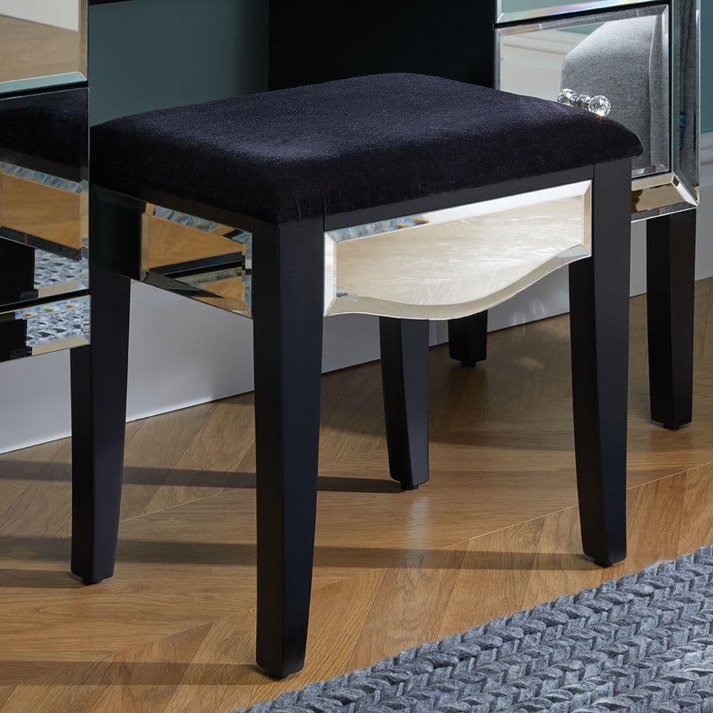 Mirrored stool deals for dressing table