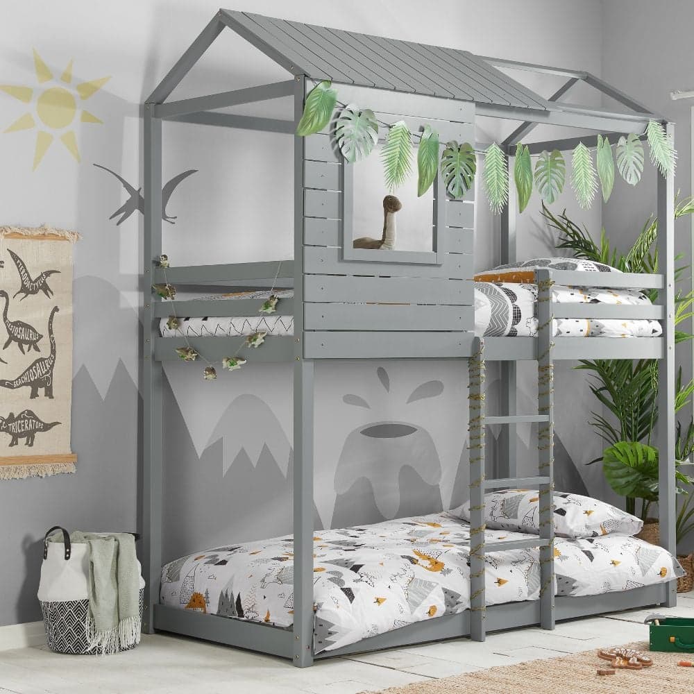 Kids grey bunk best sale beds