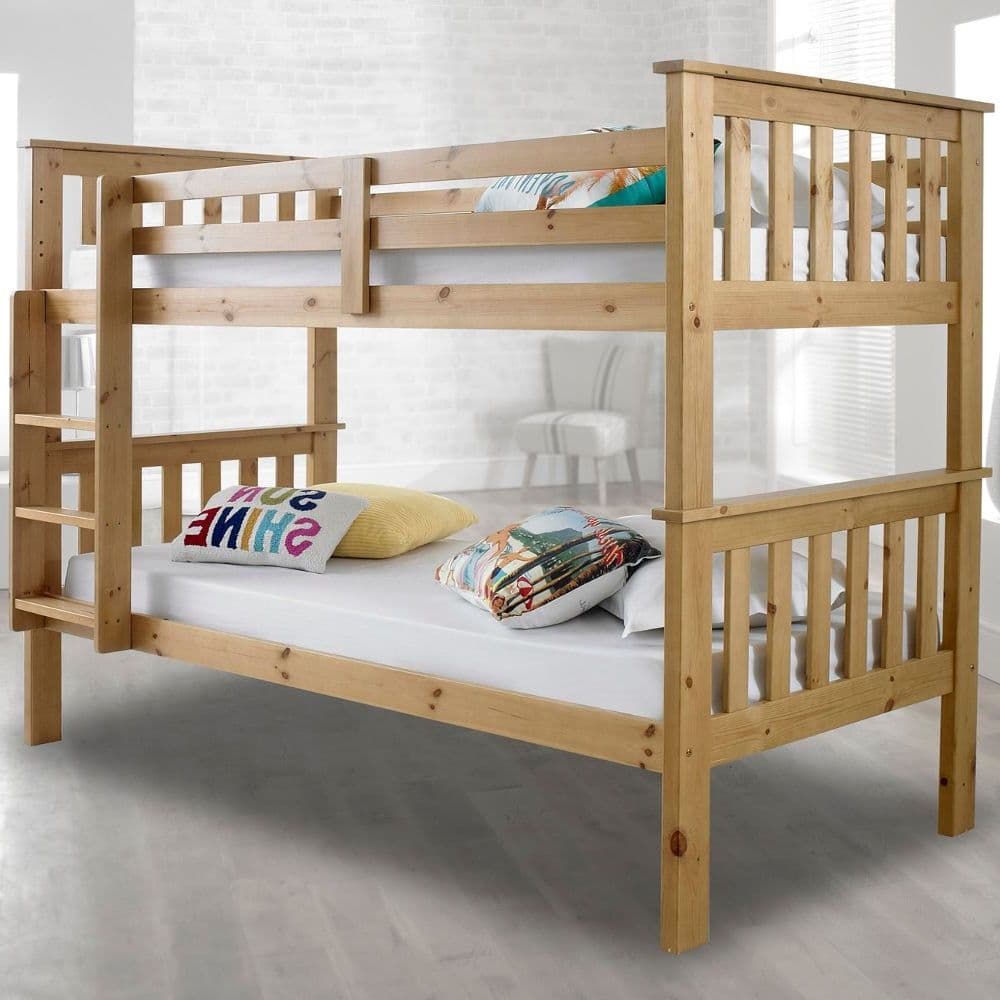Atlantis Solid Pine Wooden Bunk Bed | Happy Beds