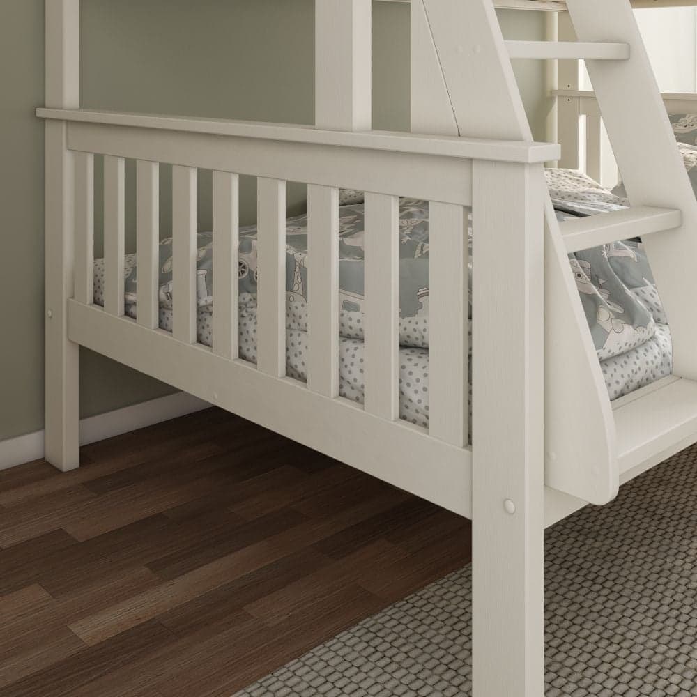 Atlantis White Wooden Triple Sleeper Bunk Bed Happy Beds