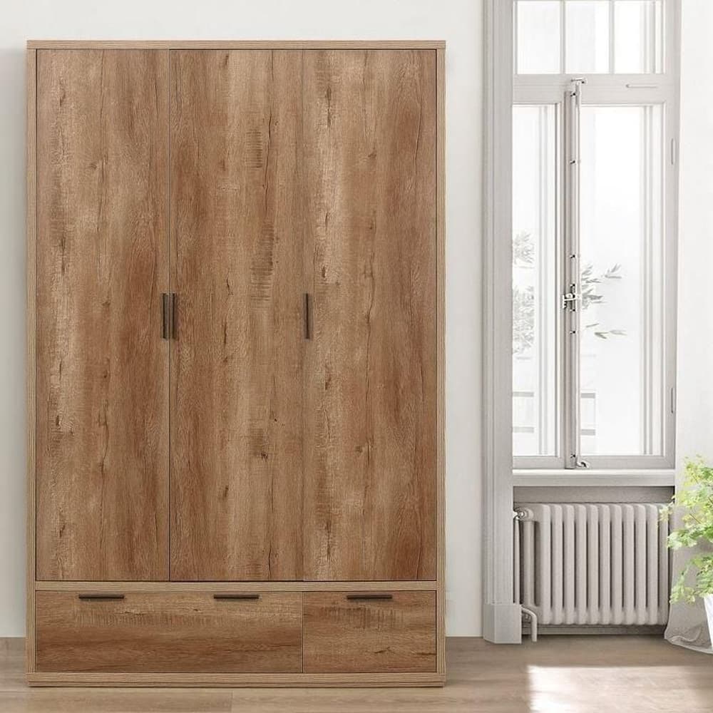 Rustic on sale oak wardrobe