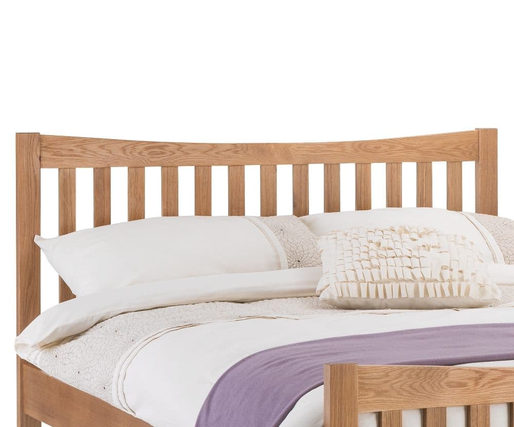 Bergamo Solid Oak Wooden Bed Frame 5ft King Size