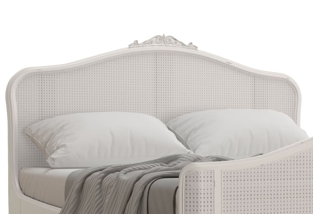 White wicker clearance bed frame