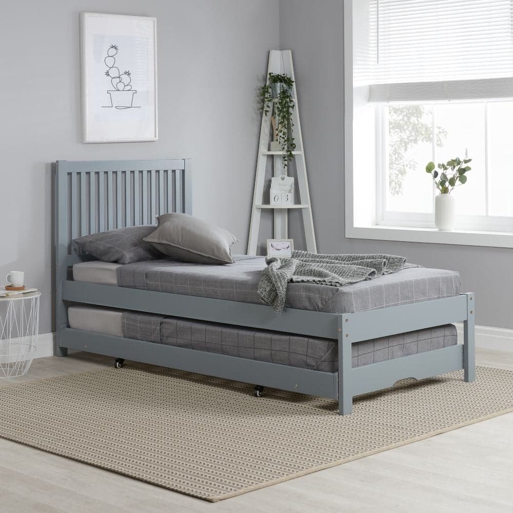 Buxton Grey Wooden Guest Bed Frame 3ft Single