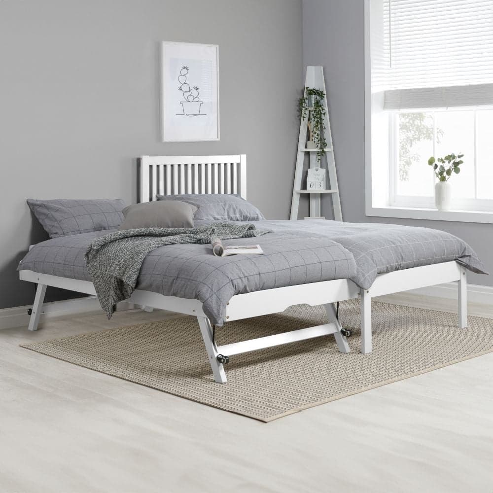 Buxton white deals wooden guest bed