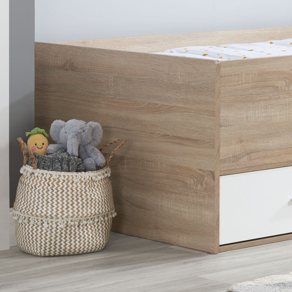 Camden White And Oak Wooden Cabin Bed Happy Beds