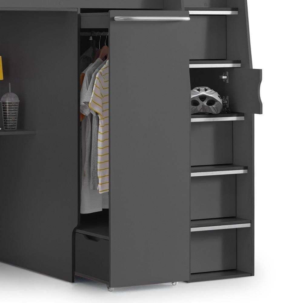 Pegasus Anthracite Wooden High Sleeper Happy Beds