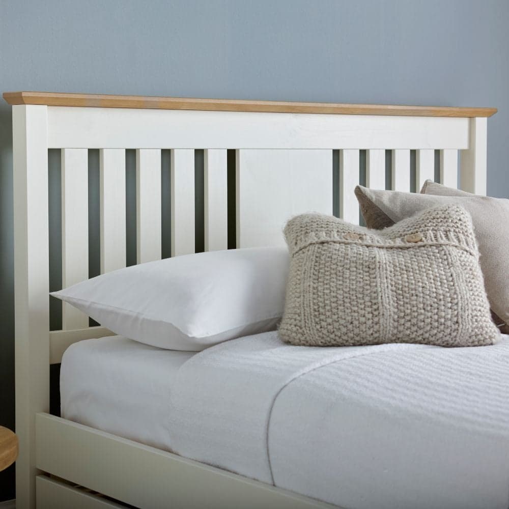 Chester White and Oak Wooden Bed Happy Beds