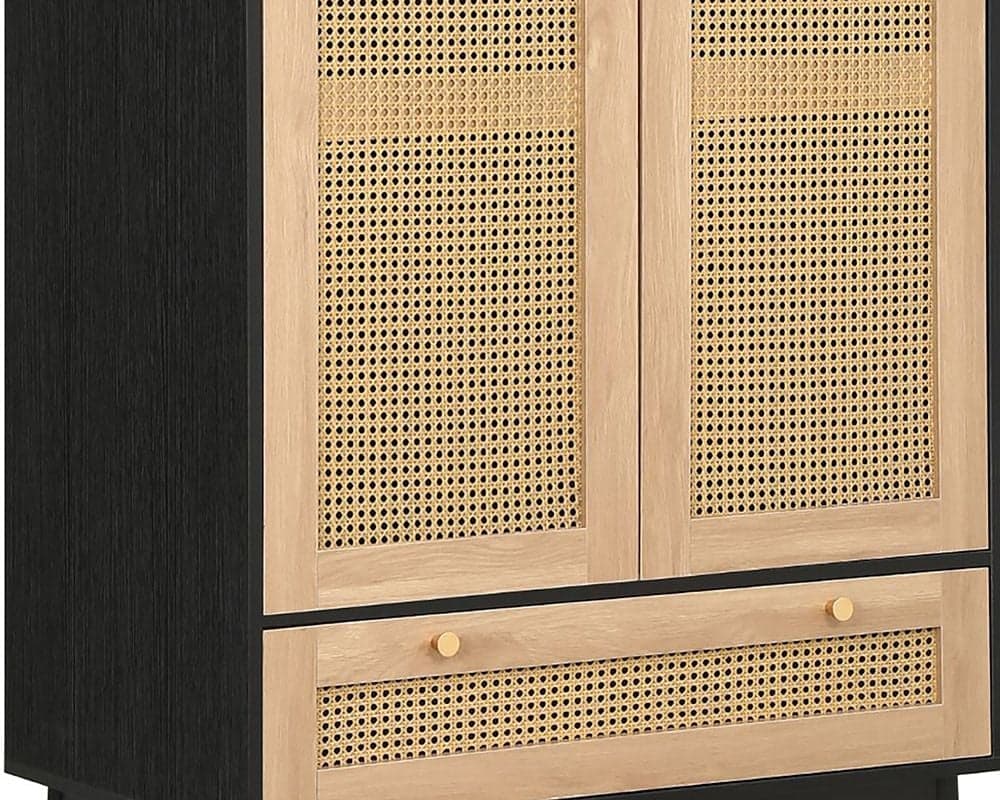 Black rattan sale cupboard