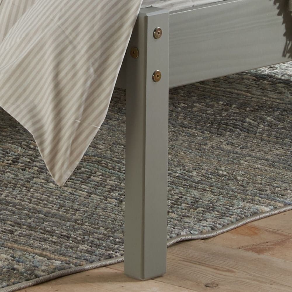 Denver Grey Solid Pine Wooden Bed Frame 5ft King Size
