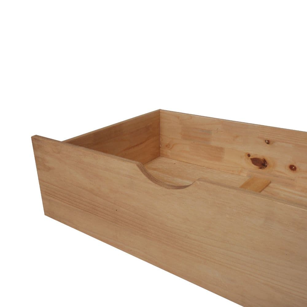 Pine under outlet bed storage