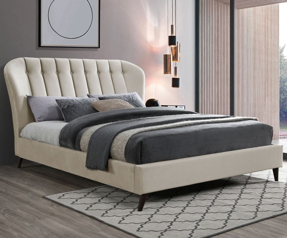 Stone colour bed deals frame