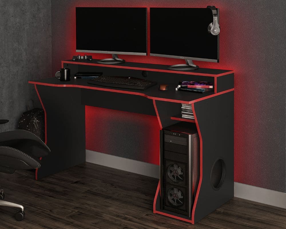 Black desk gaming sale