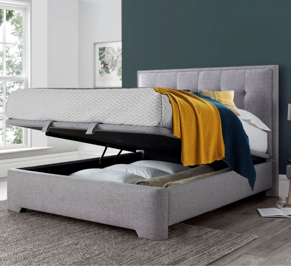 Light grey best sale ottoman storage