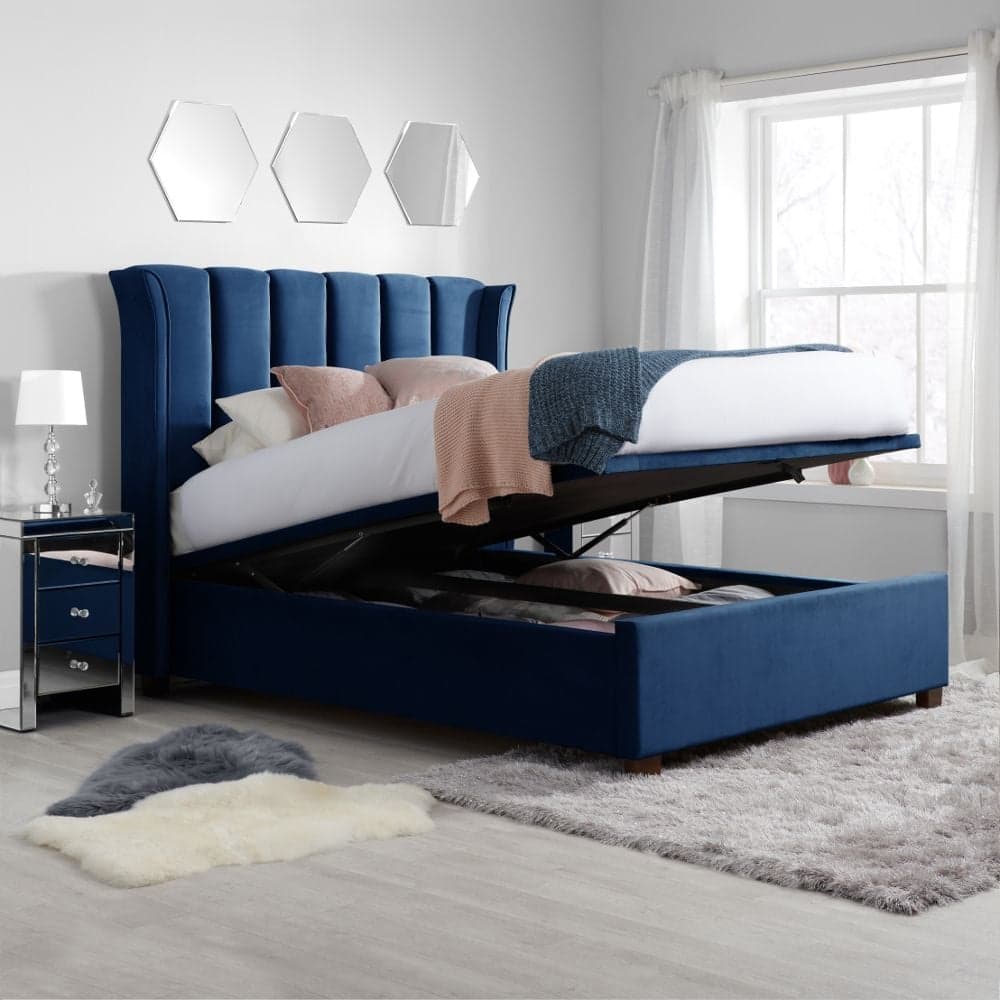 Navy sale blue ottoman