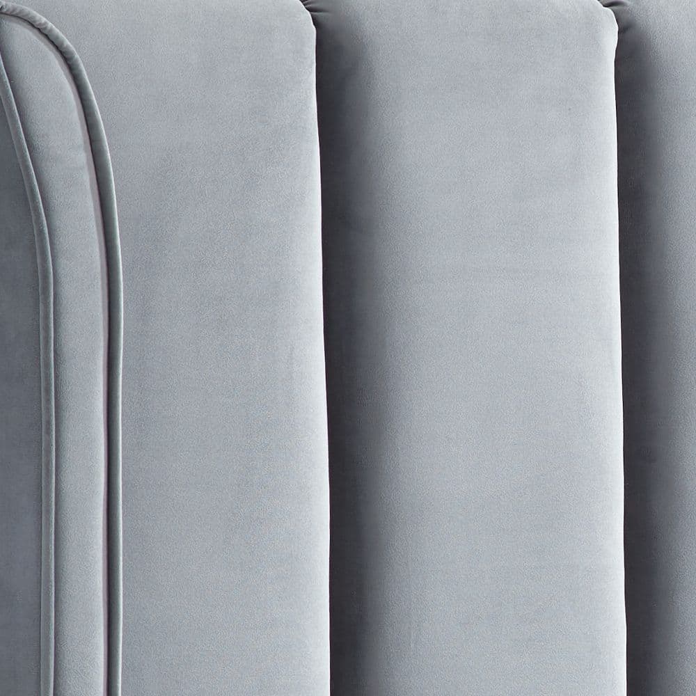 Fenton Grey Velvet Ottoman Bed Happy Beds