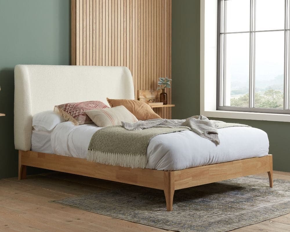 Winged online fabric bed