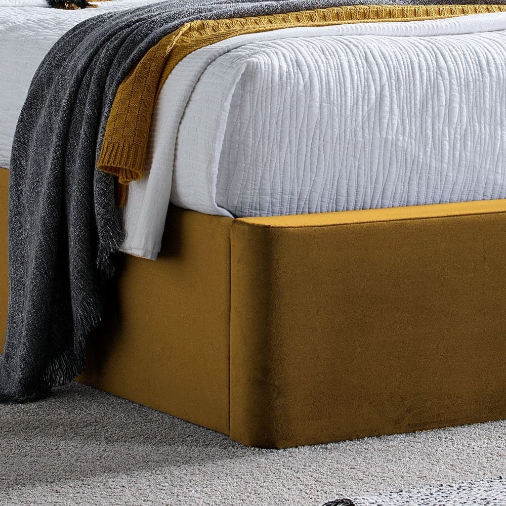 Mustard on sale ottoman bed