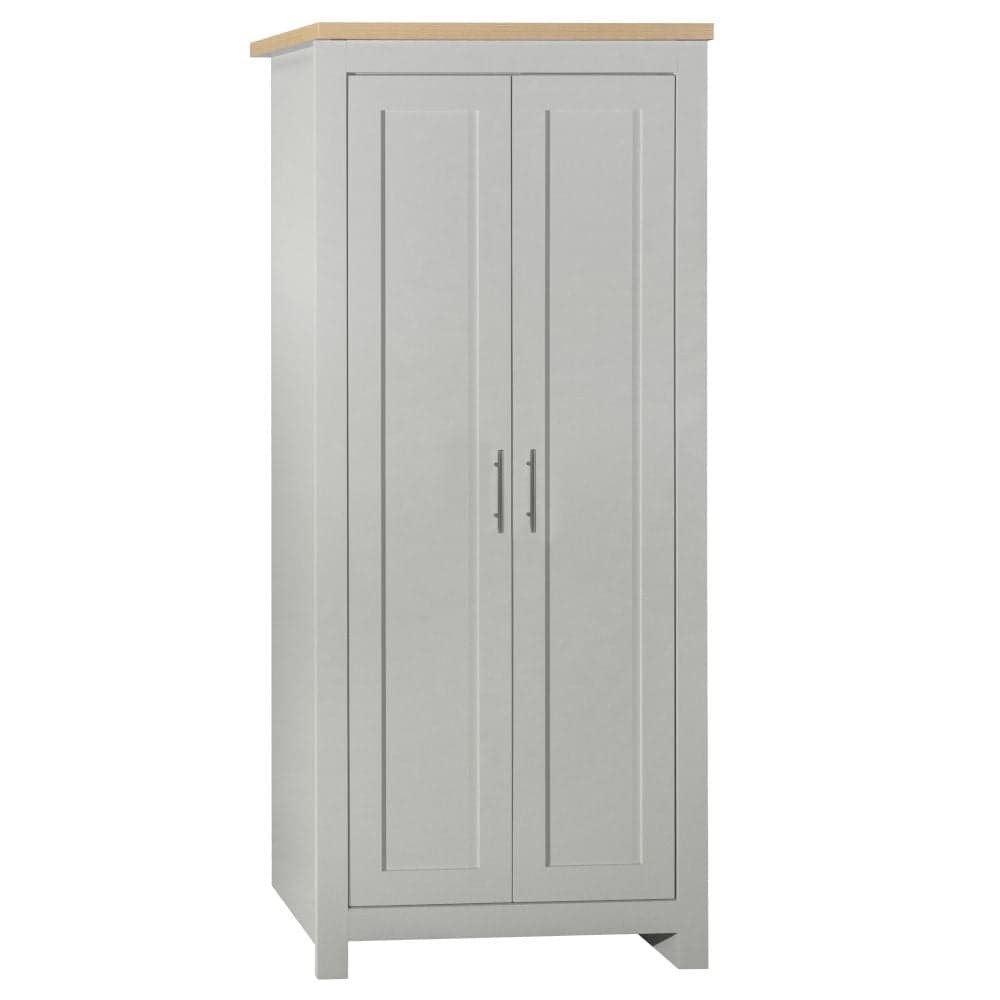 Grey two store door wardrobe