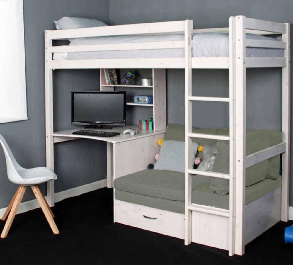 High sleeper bed shop with futon