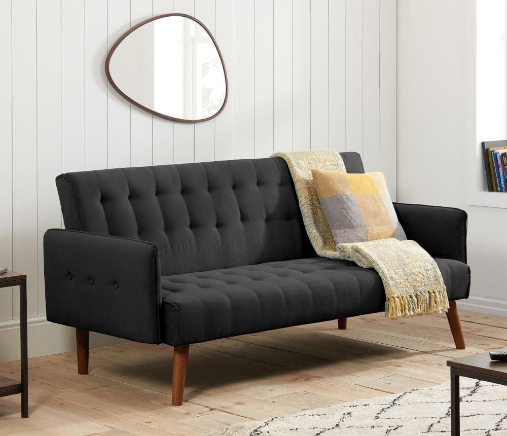 Hudson Charcoal Fabric Sofa Bed Happy Beds
