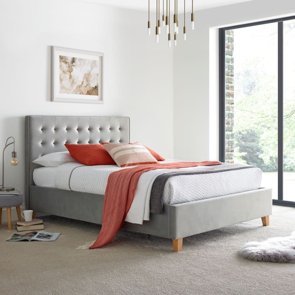 Dhara bone pantone shop grey king bed