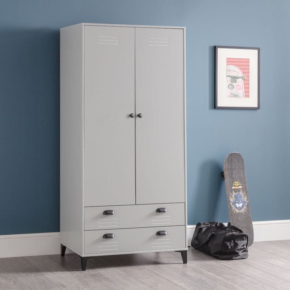 2 door deals wardrobe with locker