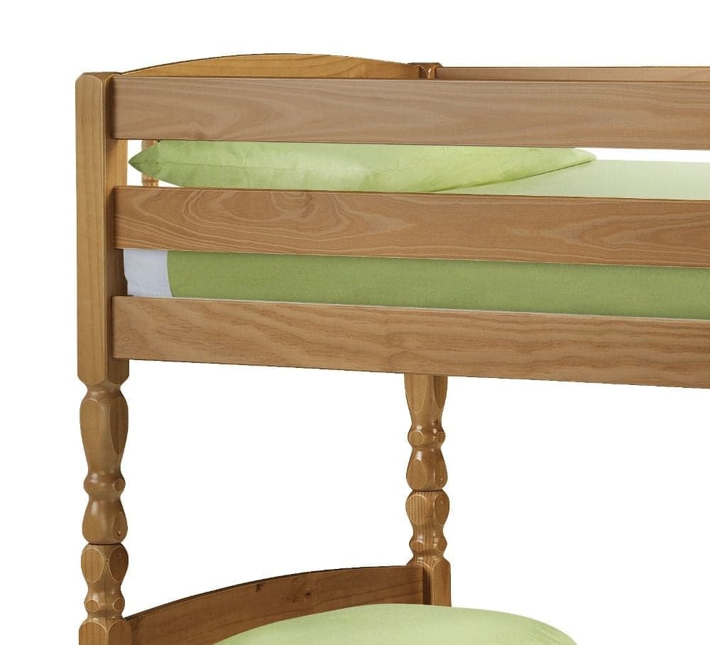 Lincoln Antique Solid Pine Wooden Bunk Bed Happy Beds